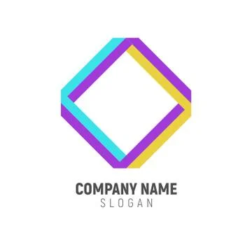 Connection Shape Logo Design Stock Illustration