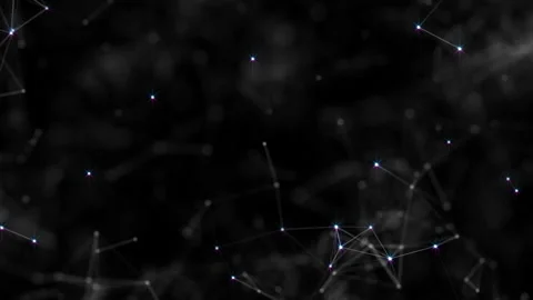 Connection of shining elements. Place for text. Business futuristic background Stock Footage 90635589