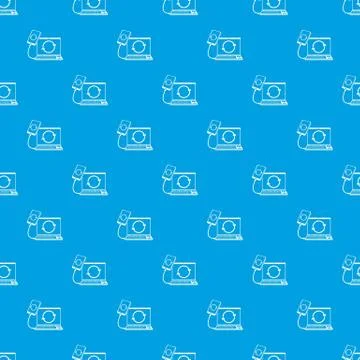 Connection smartphone pattern seamless blue 스톡 일러스트