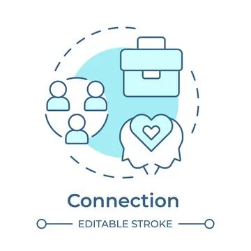 Connection soft blue concept icon Stock Illustration