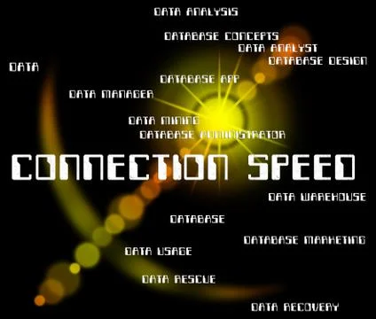 Connection Speed Represents Network Internet And Speeds Иллюстрация