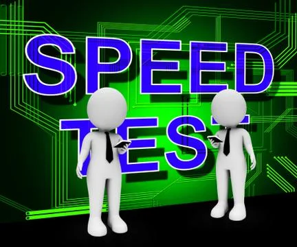 Connection Speed Test Performance Increase 3d Rendering Illustrazione stock