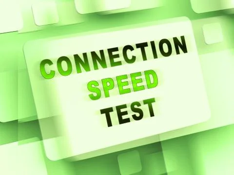 Connection Speed Test Performance Increase 3d Rendering Illustrazione stock
