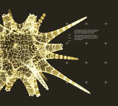 Connection structure. 3d abstract vector illustration for science, technology. Stock Illustration