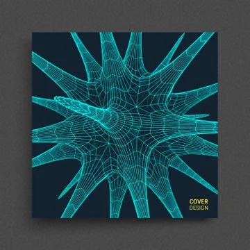 Connection structure. 3d abstract vector illustration for science. Stock Illustration