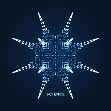 Connection structure. 3d abstract vector illustration for science. Stock Illustration