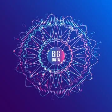 Connection structure. Data array visual concept. Stock Illustration