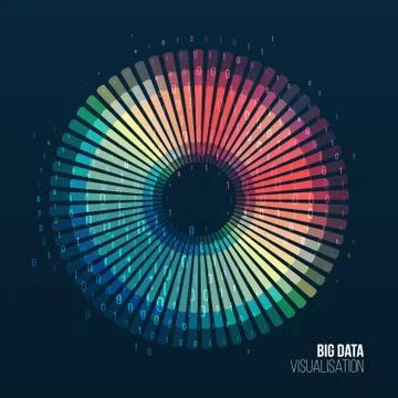 Connection structure. Data array visual concept. Big data connection complex. Illustrazione stock