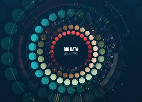 Connection structure. Data array visual concept. Big data connection complex. Stock Illustration