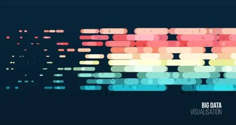 Connection structure. Data array visual concept. Big data connection complex. Stock Illustration