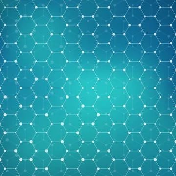 Connection structure. Geometric abstract background. Medicine, science and Stock Illustration