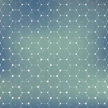 Connection structure. Geometric abstract background. Medicine, science and Stock Illustration