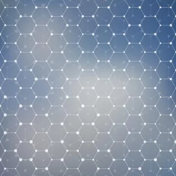 Connection structure. Geometric abstract background. Medicine, science and Stock Illustration