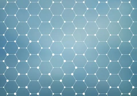 Connection structure. Geometric abstract background. Medicine, science and Stock Illustration