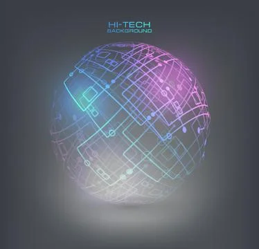 Connection structure molecules circle and blank space for your content. Stock Illustration