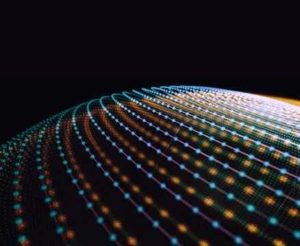 Connection structure. Science and technolog background.3d illustration. 库存插图