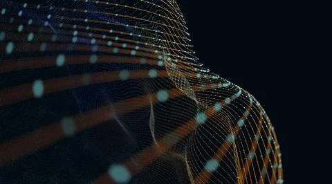 Connection structure. Science and technolog background.3d illustration. 库存插图