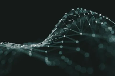Connection structure. Science background.3d illustration. Illustrazione stock