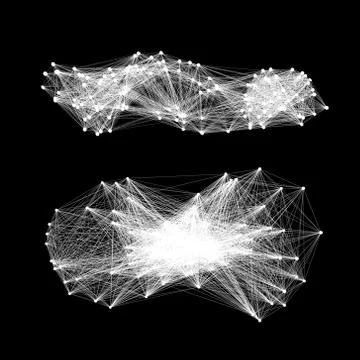 Connection Structure. Wireframe Vector Illustration. Stock Illustration
