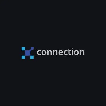 Connection technology logo Stock Illustration