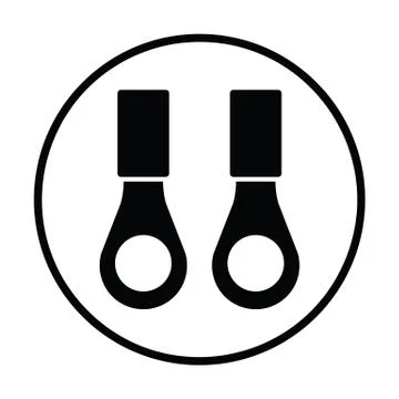 Connection terminal ring icon Stock Illustration