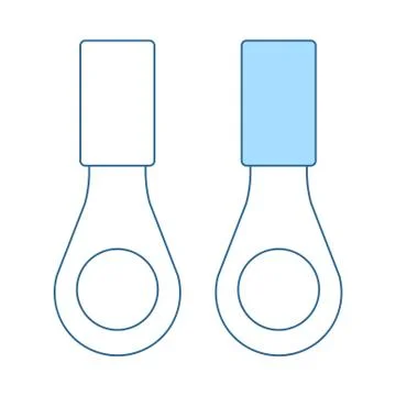 Connection Terminal Ring Icon Stock Illustration