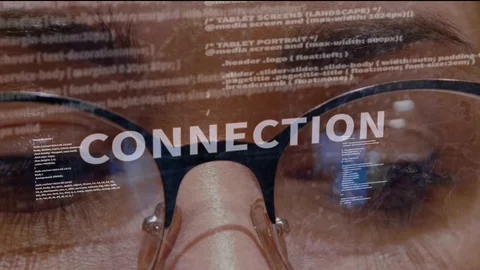 Connection text on background of developer Stock Footage 105659732