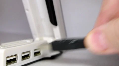 Connection usb hub 2 cords Stock Footage 59859095