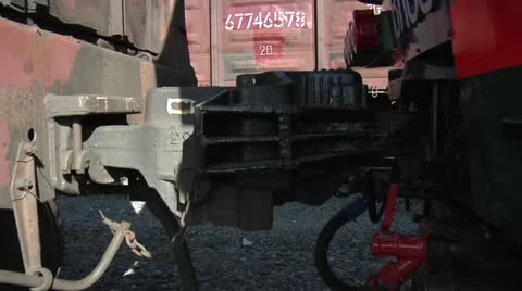 The connection of wagons Stock Footage 10840669