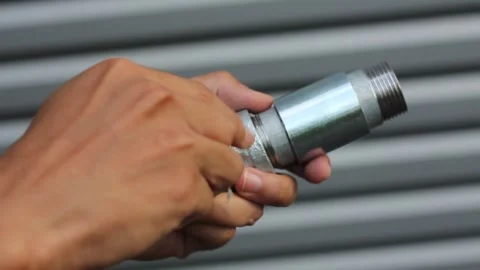 Connection of the water pipe Stock Footage 290884444