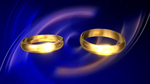 Connection of wedding rings Stock Footage 53567016
