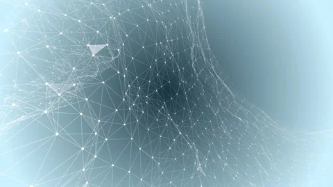 Connection wireframe structure with particles animation. Complex wireframe Stock Footage 113673792