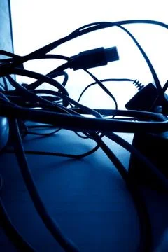 Connection wires Stock Photos