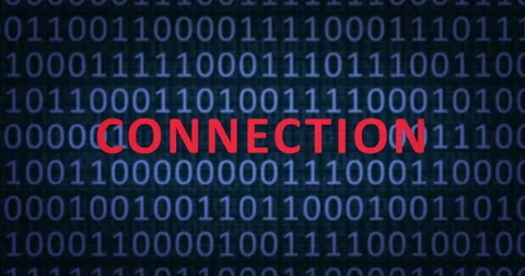 CONNECTION word with binary numbers Stock Footage 64300522