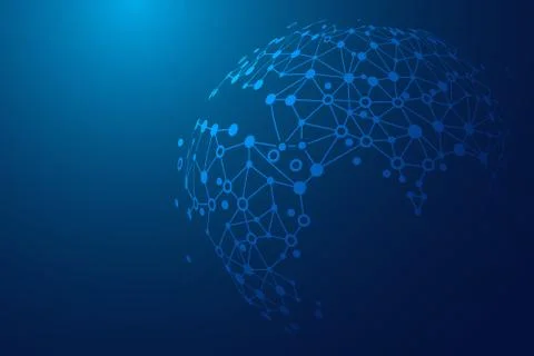 Connection of world concept. transition data and future concept Stock Illustration