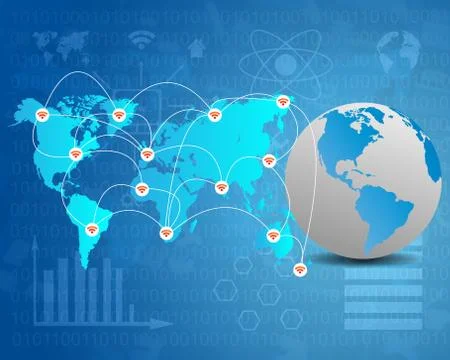 Connection of the world Stock-Illustration