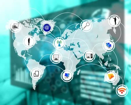 Connection of the world 스톡 일러스트