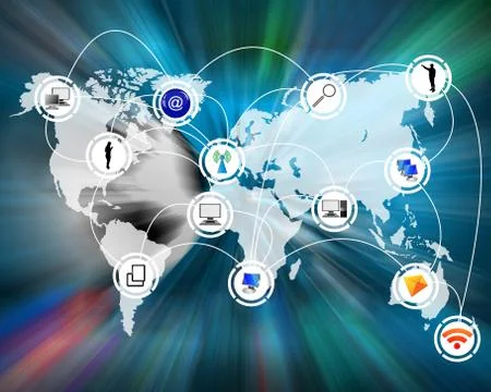 Connection of the world 스톡 일러스트