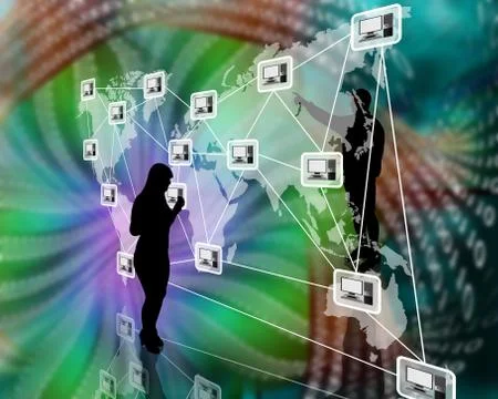 Connection of the world 스톡 일러스트