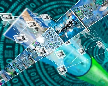 Connection of the world 库存插图