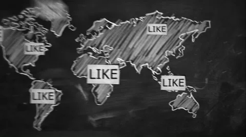 Like Connection World Motion Graphic Stock Footage 37347060