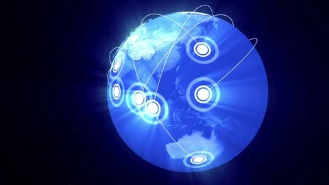 Connection world net Stock Footage 75687426