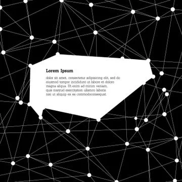 Connections abstract black background Stock Illustration