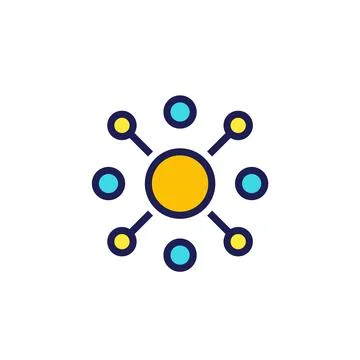 Connections, connect vector logo, icon on white Stock Illustration