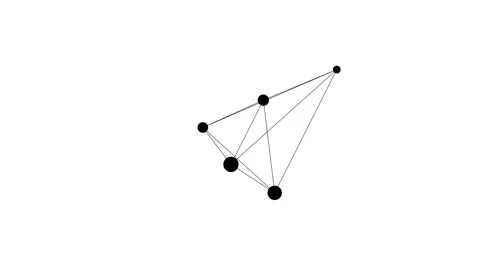 Connections in a Decentralized Network for P2P technology Stock Footage 130956264