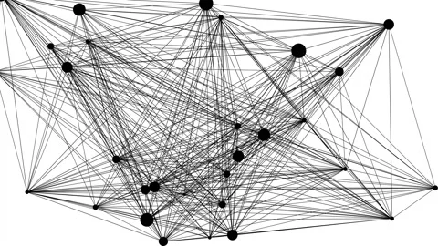 Connections in a Decentralized Network for P2P technology Stock Footage 130956401