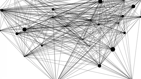 Connections in a Decentralized Network for P2P technology Vídeo Stock 130956437