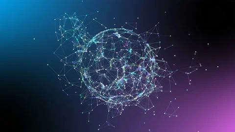 Connections form world network. Global communication, internet, social media. Stock Footage 111592011