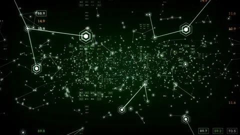 Connections Green Stock Footage 93296459