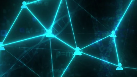 Connections icons with DNA Stock Footage 294757522